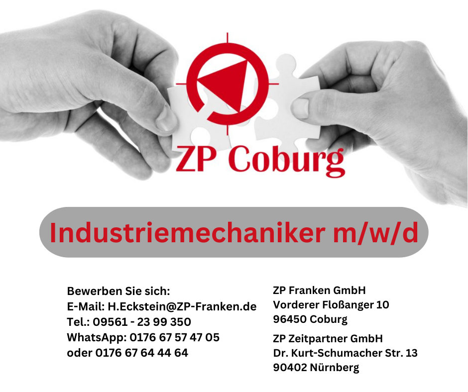 Industriemechaniker m/w/d ab sofort gesucht