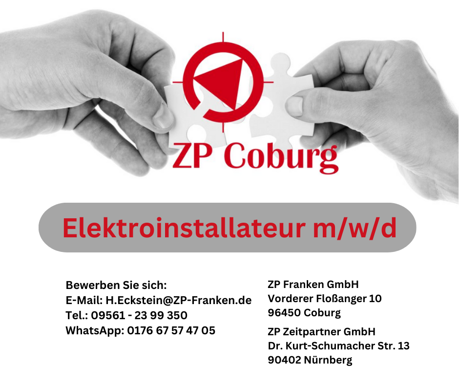 Elektroinstallateur (m/w/d) für Coburg gesucht!